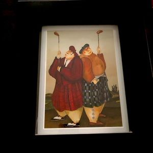 Jennifer Garant art print two golfers